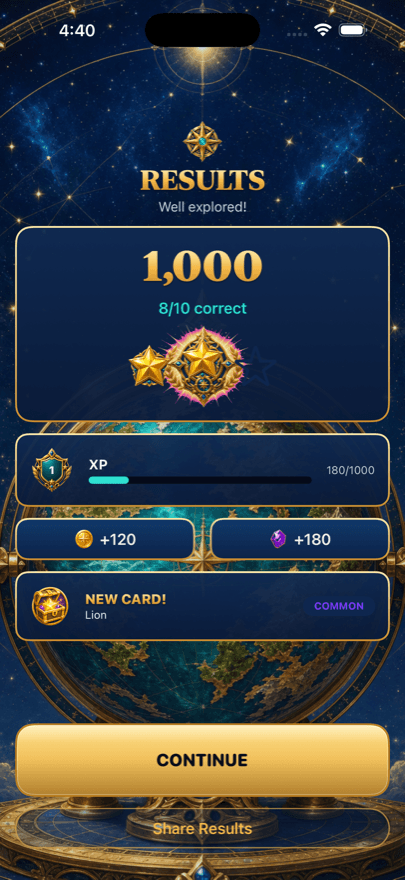 Rewarding results