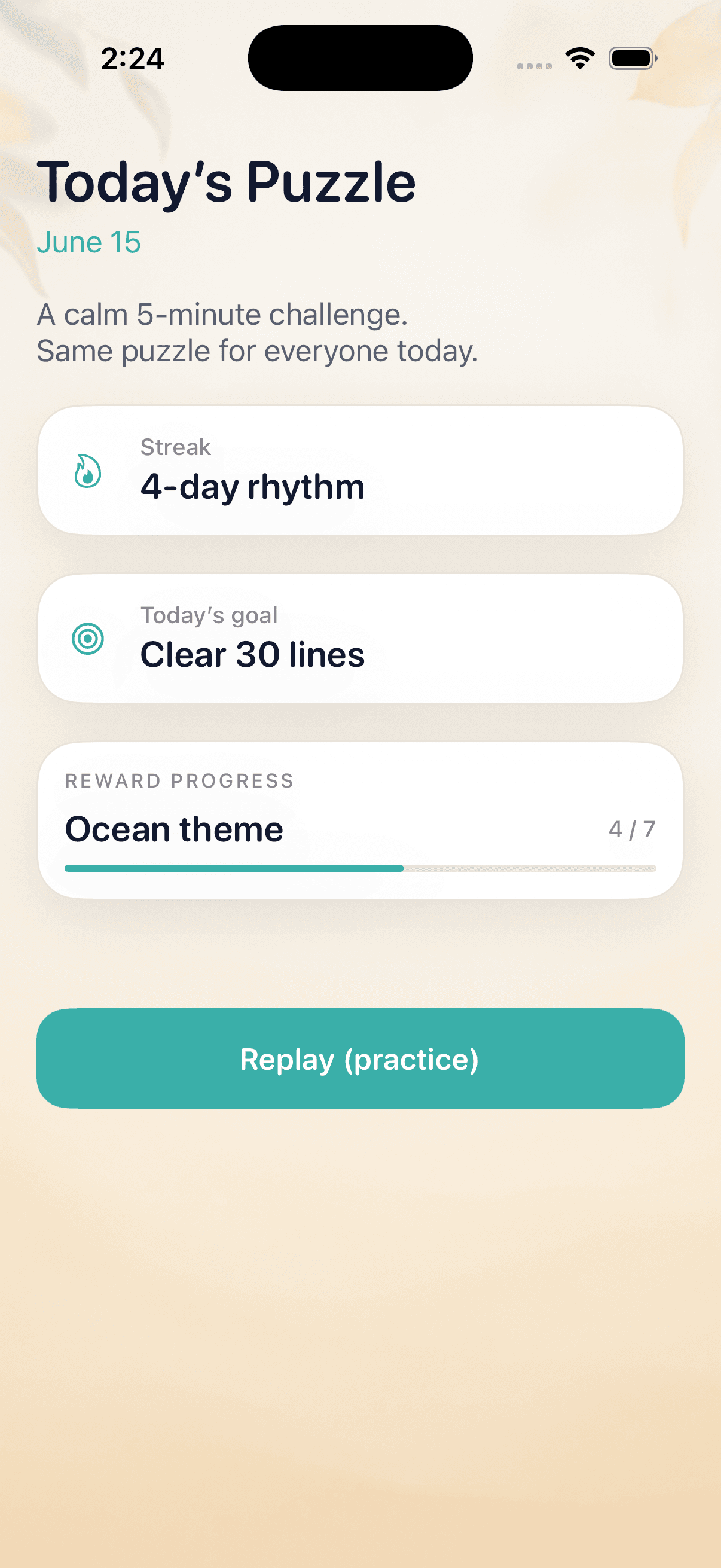 A deterministic Daily Challenge