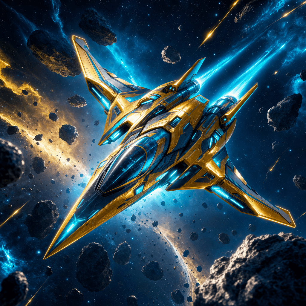 Valkyr Mk-I fighter over the Asteroid Frontier